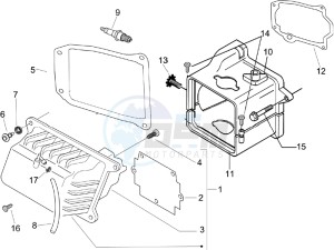 Liberty 50 4T PTT 2007-2012 (D) is drawing Cylinder head cover