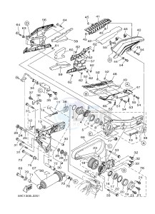 XP500A T-MAX 530 (59CE) drawing REAR ARM & SUSPENSION