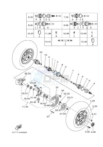 YFM450FWAD YFM45FGPAD GRIZZLY 450 EPS (1CTU 1CTV) drawing FRONT WHEEL