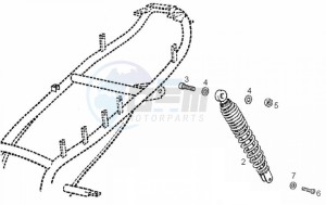 ATLANTIS CITY - 50 cc VTHAL1AE2 Euro 2 2T AC FRA drawing Shock absorber, rear (Positions)