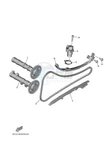 XP530 XP530-A TMAX SX ABS (BX38) drawing CAMSHAFT & CHAIN