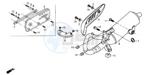 SH50 SCOOPY drawing EXHAUST MUFFLER