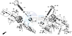 VT600CD drawing CARBURETOR (DUAL) (COMPONENT PARTS)