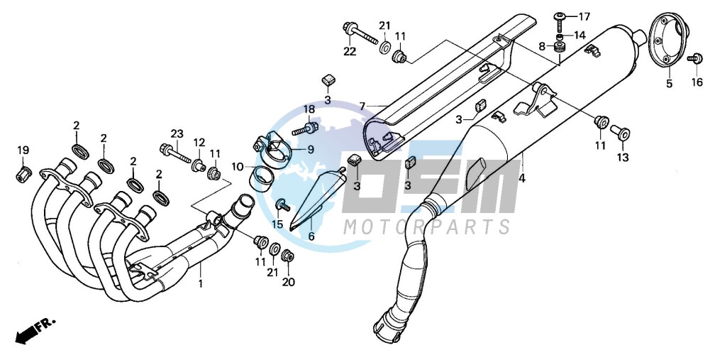 EXHAUST MUFFLER (CB600F3/4/5/6)