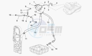 Breva V 850 IE IE drawing Blow-by system