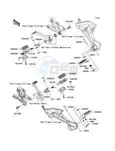 Z1000 ZR1000B8F FR GB XX (EU ME A(FRICA) drawing Footrests