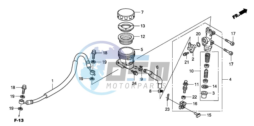 REAR BRAKE MASTER (CBF600S8/N8)