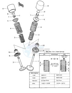 KZ 650 F (F1) drawing VALVES