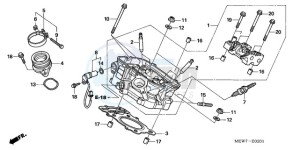 NT700VAA Europe Direct - (ED / ABS) drawing REAR CYLINDER HEAD