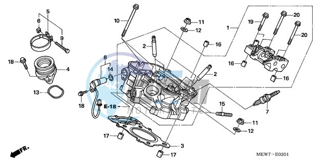 REAR CYLINDER HEAD