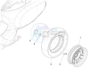 VX-VXL-SXL 150 4T 3V drawing Rear wheel