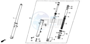 VF750C2 drawing FRONT FORK