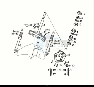 JET 14 200I (XC20W1-EU) (M1) drawing STEERING STEM FRONT CUSHION