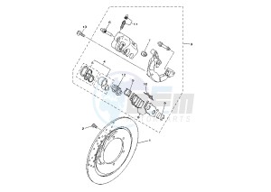 XVS A DRAG STAR CLASSIC 650 drawing FRONT BRAKE CALIPER MY01