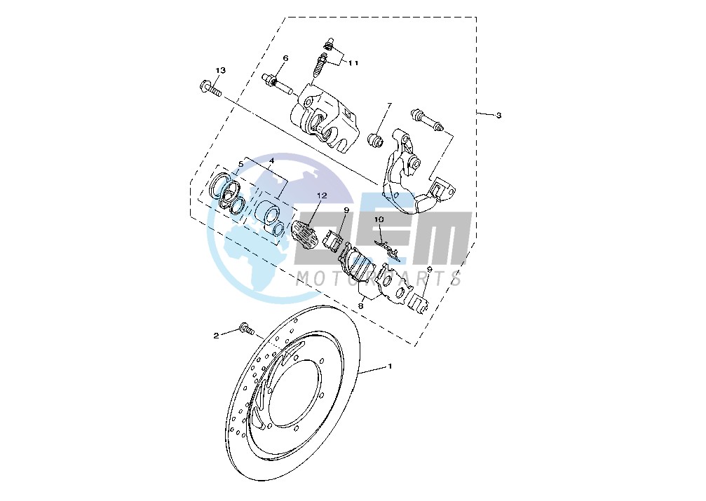 FRONT BRAKE CALIPER MY01