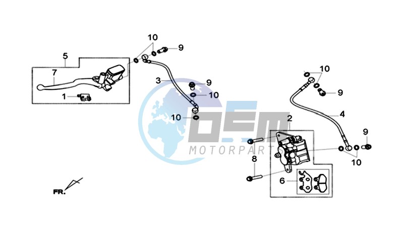 REAR BRAKE CALIPER /  BRAKE LEVER