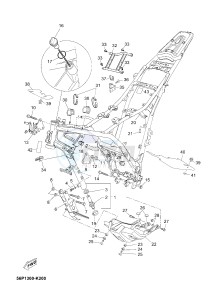 XT660ZA XT660Z ABS TENERE (2BE3 2BE3 2BE3) drawing FRAME