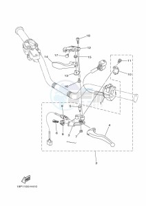 YFZ450R (BKDL) drawing HANDLE SWITCH & LEVER