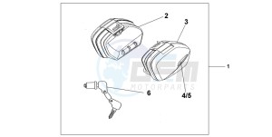 CBF600S drawing STANDARD PANNIER SET