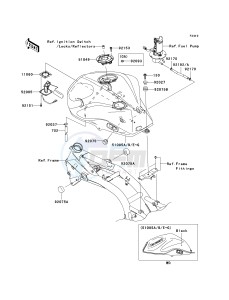 ZR 1000 B [Z1000] (7F-8F) B7F drawing FUEL TANK