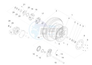 Audace 1400 1380 drawing Rear wheel