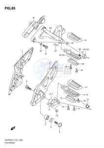 GSF650 (E21) Bandit drawing FOOTREST