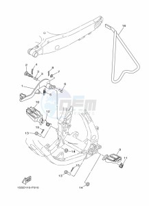 YZ250 (BCR2) drawing STAND & FOOTREST