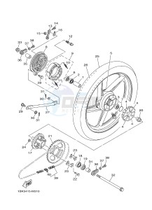 FZ8-S FZ8 FAZER 800 (4P2K 4P2L 4P2M) drawing REAR WHEEL 2