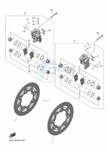 YZF1000 YZF-R1 (B3LS) drawing FRONT BRAKE CALIPER