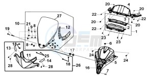 GTS 125I EURO4 LONG VISOR L7 drawing DASHBOARD - WINDSCREEN