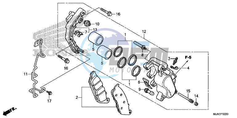 FRONT BRAKE CALIPER (VT750S)