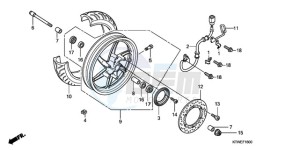 SH300AR9 France - (F / ABS CMF SPC TBX) drawing FRONT WHEEL