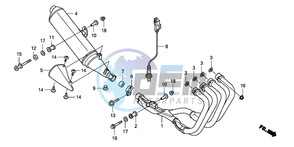 EXHAUST MUFFLER (CBF600S8/SA8/N8/NA8)