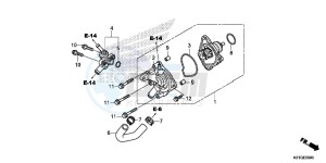 SH125DG SH125D E drawing WATER PUMP