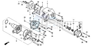 VFR750F drawing WATER PUMP (VFR750FR/FS/FT/FV)