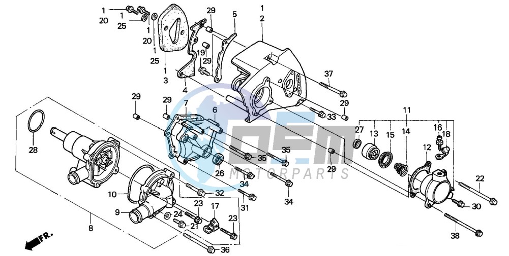 WATER PUMP (VFR750FR/FS/FT/FV)