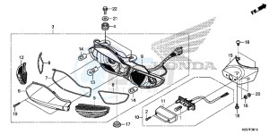 AFS110CSFF CB1000R 2ED - (2ED) drawing REAR COMBINATION LIGHT