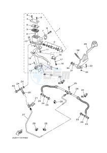 YFM700FWAD YFM70GPHH GRIZZLY 700 EPS (B1A3) drawing REAR MASTER CYLINDER