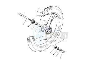 DT R 125 drawing FRONT WHEEL