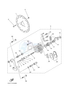 YXM700E YXM700PHF VIKING (1XPM) drawing REAR BRAKE CALIPER 2