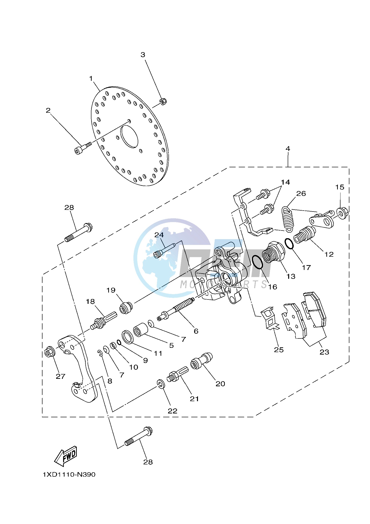 REAR BRAKE CALIPER 2