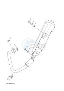 MT125 MT-125 (5D7L) drawing EXHAUST