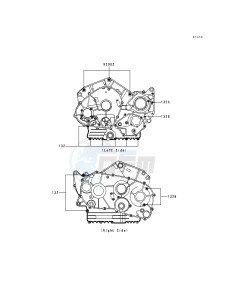 VN 800 A [VULCAN 800] (A1-A5) [VULCAN 800] drawing CRANKCASE BOLT PATTERN