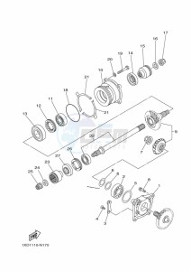 YXM700E YXM70VPAK (B5FH) drawing MIDDLE DRIVE GEAR