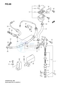 SV650 (E2) drawing REAR MASTER CYLINDER (SEE NOTE)