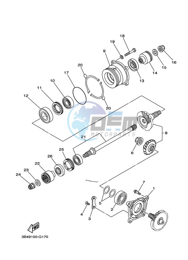 MIDDLE DRIVE GEAR