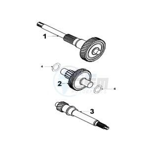 SAT125 E drawing DRIVE SHAFTS / KICKSTARTER