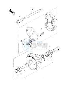 KX 250 (A) drawing FRONT HUB_BRAKE -- KX250-A_A3- -