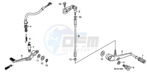 CBR600RAA BR / ABS - (BR / ABS) drawing BRAKE PEDAL/CHANGE PEDAL