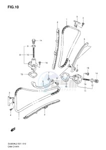 DL650 drawing CAM CHAIN